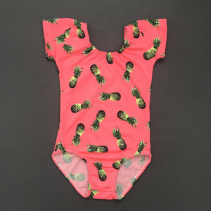 Pineapple Cap Sleeve Leotard (Short Sleeve)